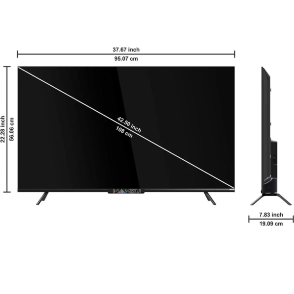 Hanzu 109cm [43 Inches] HD Ready LED TV With A+ Grade Panel Non-smart. - Image 3